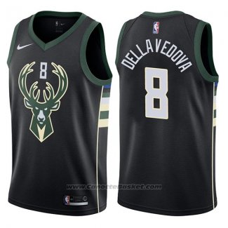 Maglia Milwaukee Bucks Matthew Dellavedova #8 Statement 2017-18 Nero