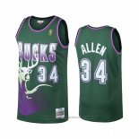 Maglia Milwaukee Bucks Ray Allen #34 Hardwood Classics Verde