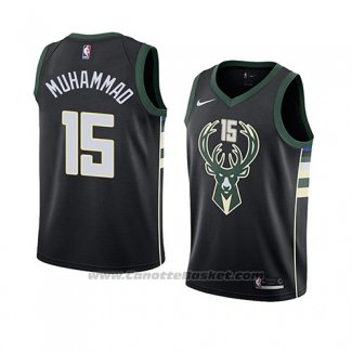 Maglia Milwaukee Bucks Shabazz Muhammad #15 Statement 2018 Nero