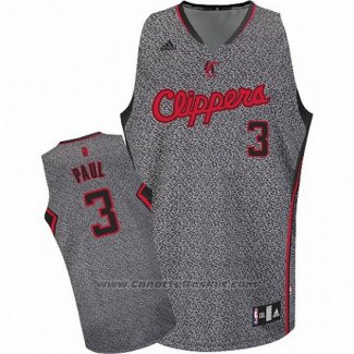 Maglia Moda Statico Los Angeles Clippers Chris Paul #3 Grigio