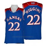 Maglia NCAA Kansas Jayhawks Andrew Wiggins #22 Blu