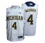 Maglia NCAA Michigan State Spartans Chirs Webber #4 Bianco