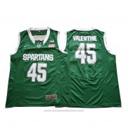 Maglia NCAA Michigan State Spartans Denzel Valentine #45 Verde