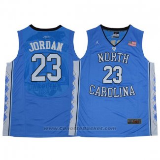 Maglia NCAA North Carolina Tar Heels Michael Jordan #23 Blu