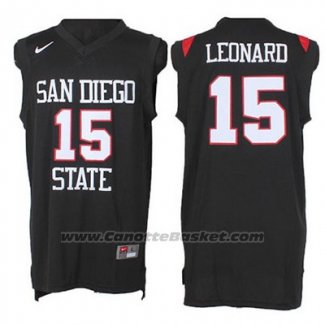 Maglia NCAA San Diego State University Kawhi Leonard #15 Nero