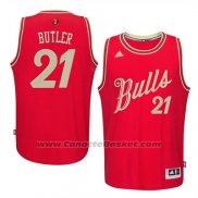 Maglia Natale 2015 Chicago Bulls Jimmy Butler #21 Rosso
