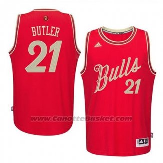 Maglia Natale 2015 Chicago Bulls Jimmy Butler #21 Rosso