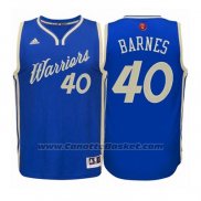 Maglia Natale 2015 Golden State Warriors Harrison Barnes #40 Blu