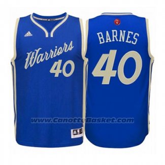 Maglia Natale 2015 Golden State Warriors Harrison Barnes #40 Blu