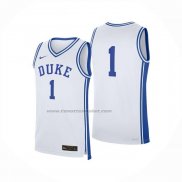 Maglia Ncaa Duke Blue Devils No 1 Bianco