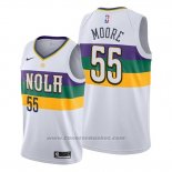 Maglia New Orleans Pelicans E'twaun Moore #55 Citta Edition Bianco