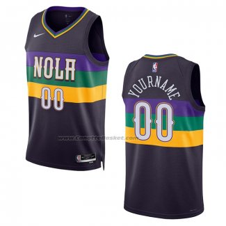 Maglia New Orleans Pelicans Personalizzate Citta 2022-23 Viola