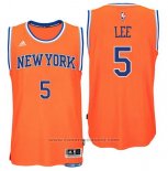 Maglia New York Knicks Courtney Lee #5 Arancione