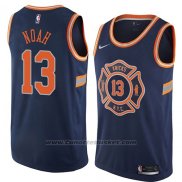 Maglia New York Knicks Joakim Noah #13 Citta 2018 Blu