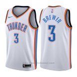 Maglia Oklahoma City Thunder Corey Brewer #3 Association 2017-18 Bianco