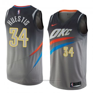 Maglia Oklahoma City Thunder Josh Huestis #34 Citta 2018 Grigio