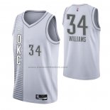 Maglia Oklahoma City Thunder Kenrich Williams NO 34 Citta 2021-22 Bianco