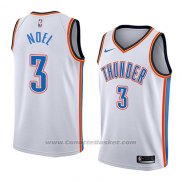 Maglia Oklahoma City Thunder Nerlens Noel #3 Association 2018 Bianco