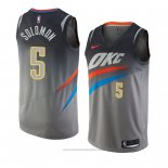 Maglia Oklahoma City Thunder Richard Solomon #5 Citta 2018 Grigio