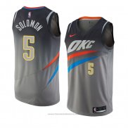 Maglia Oklahoma City Thunder Richard Solomon #5 Citta 2018 Grigio