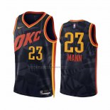 Maglia Oklahoma City Thunder Tre Mann #23 Citta 2023-24 Nero