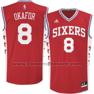 Maglia Philadelphia 76ers Jahlil Okafor #8 Rosso