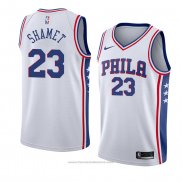 Maglia Philadelphia 76ers Landry Shamet #23 Association 2017-18 Bianco