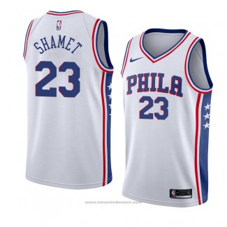 Maglia Philadelphia 76ers Landry Shamet #23 Association 2017-18 Bianco