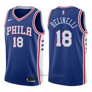 Maglia Philadelphia 76ers Marco Belinelli #18 Icon 2017-18 Blu