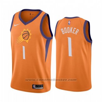 Maglia Phoenix Suns Devin Booker #1 Statement 2019-20 Arancione