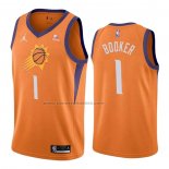 Maglia Phoenix Suns Devin Booker NO 1 Statement 2021 Arancione