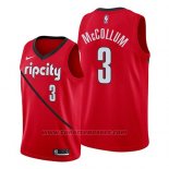 Maglia Portland Trail Blazers C.j. Mccollum #3 Earned 2019 Rosso