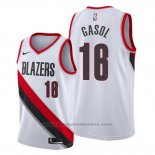 Maglia Portland Trail Blazers Pau Gasol #16 Association Bianco