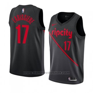 Maglia Portland Trail Blazers Skal Labissiere #17 Citta 2019 Nero