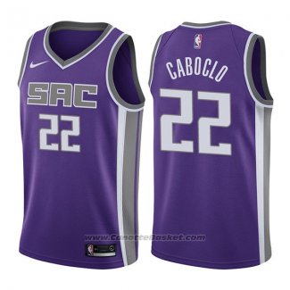 Maglia Sacramento Kings Bruno Caboclo #22 Icon 2017-18 Viola