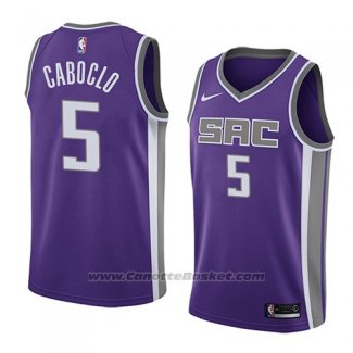 Maglia Sacramento Kings Bruno Caboclo #5 Icon 2018 Viola