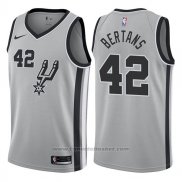 Maglia San Antonio Spurs Davis Bertans #42 Statement 2017-18 Grigio