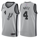 Maglia San Antonio Spurs Derrick White #4 Statement 2017-18 Grigio