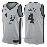 Maglia San Antonio Spurs Derrick White #4 Statement 2017-18 Grigio