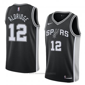 Maglia San Antonio Spurs Lamarcus Aldridge #12 Icon 2017-18 Nero