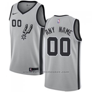 Maglia San Antonio Spurs Nike Personalizzate 17-18 Grigio