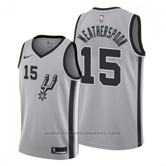 Maglia San Antonio Spurs Quinndary Weatherspoon #15 Statement 2019-20 Grigio