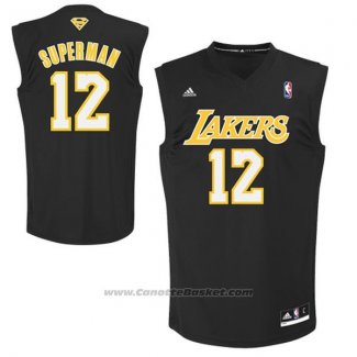 Maglia Soprannome Los Angeles Lakers Superman #12 Nero