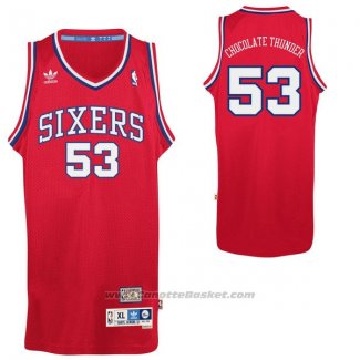 Maglia Soprannome Philadelphia 76ers Chocolate Thunder #53 Rosso