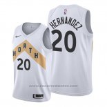 Maglia Toronto Raptors Dewan Hernandez #20 Citta Bianco