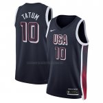 Maglia USA 2024 Jayson Tatum #10 Blu