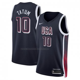 Maglia USA 2024 Jayson Tatum #10 Blu