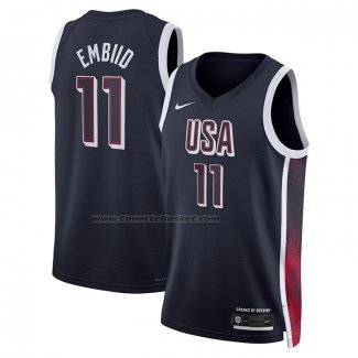 Maglia USA 2024 Joel Embiid #11 Blu