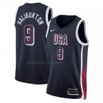 Maglia USA 2024 Tyrese Haliburton #9 Blu