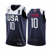 Maglia Usa Jayson Tatum #10 2019 FIBA Basketball World Cup Blu